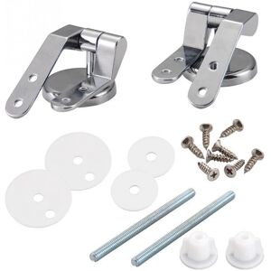 Alwaysh - Toilet Seat Hinge, Replacement Fixing Kit for Toilet Seat, Toilet Hinge Fixings, for Wood Resin Toilet Seats - 2 Pcs