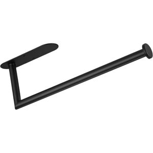 Wall-mounted paper towel holder, 33cm self-adhesive or drillable wall-mounted paper towel holder, stainless steel paper towel holders, black - Alwaysh