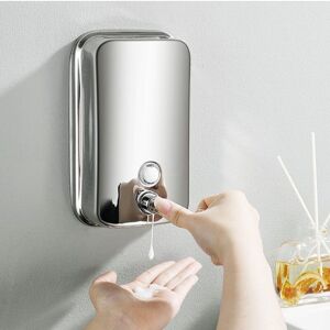 Alwaysh - Wall Mounted Soap Dispenser, 500 ml Stainless Steel Soap Dispenser, Built-in abs Protective Layer