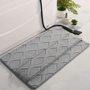 Absorbent Shower Mat - Bath Mat - Decorative Mat - Non-Slip - for Bathroom and Living Room - 40 x 60 cm - Dark Grey - Alwaysh