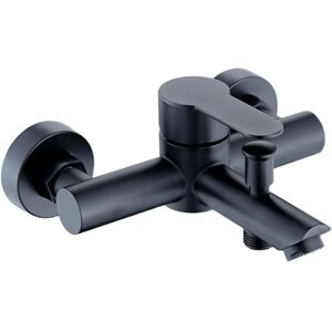 Alwaysh - Black Bathtub Faucet, Kitchen Cabinet Mixer Bathtub with All Accessories, Single Handle Bathtub Mixer Tap, Stainless Steel Material, Wall
