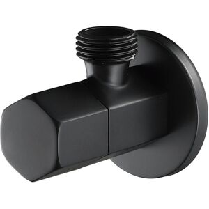 Alwaysh - Black Toilet Stop Valve Brass Faucet Stop Valve G1/2' Triangular Valve for Shower Head Bathroom