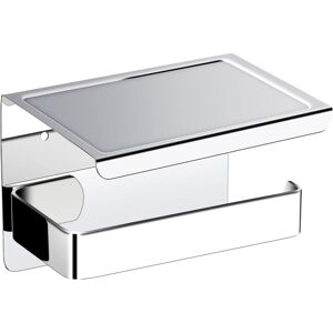 Toilet Paper Holder with 3M Adhesive 304 Stainless Steel Toilet Paper Holder with Storage Shelf Chrome - Alwaysh