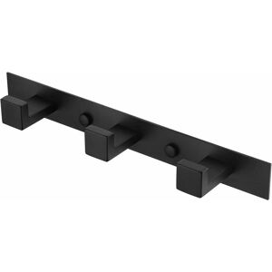 ZVD - AlwaysH Wall Mounted Coat Rack Black Row Free Punch Hooks, Coat Rack Towel Hooks 3 Hooks Set Bathroom Accessories Wall Mounted 304 Stainless