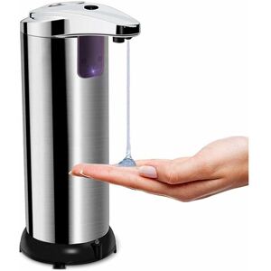 Alwaysh - 250ml Automatic Soap Dispenser Stainless Steel Soap Dispenser Touchless Infrared Soap Dispenser (1 Piece Stainless Steel)