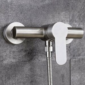 Alwaysh - Wall-mounted stainless steel shower mixer with single lever for cold and hot water