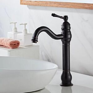 Ikodm - Antique Brass Concealed Basin Faucet, Hot and Cold Water Mixer Tap, Bathroom Faucet, Black Bathroom Faucet