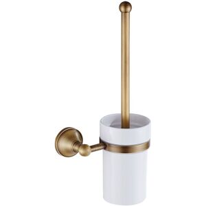 CYSLMUK Antique Brass Toilet Brush Holder Set with Ceramic Cup