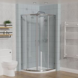 Offset Quadrant Shower Enclosure Chrome 900x800 - Aquariss