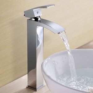 Nes Home - Arke Modern Extended Chrome Design Countertop Basin Mono Mixer Tap