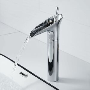 Tonchean - Basin Faucet,Waterfall Bathroom Faucet,Bathroom Mixer Tap,Chrome Vintage Single Lever Mixer Tap,Adjustable Hot and Cold Basin Mixer