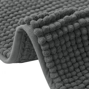 Linghhang - Bath Mat, Non-Slip Shower Mat, Chenille Bathroom Mat, Water Absorbent, Machine Washable, Quick Drying