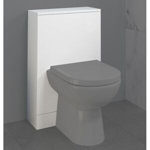 Aurora - Bathroom 500 x 300mm Back To Wall btw Toilet Cistern Unit White Gloss Modern