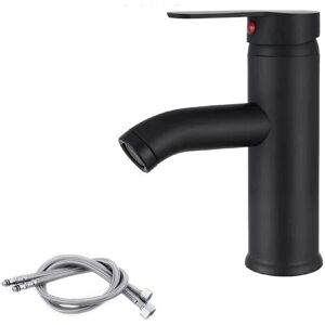 Linghhang - Black Square Basin Faucets,Black Sink Faucets,Stainless Steel Hot and Cold Water Mixer Tap,Toilet,Bathroom,Basin (a