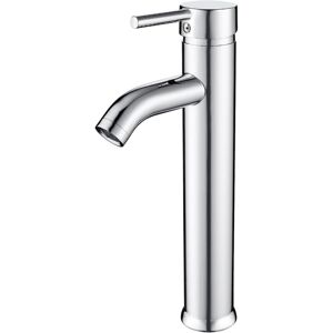 Tinor - Bathroom Faucet Tall, Single Lever Basin Mixer Tap for Sink, Hot and Cold Adjustable Bathroom Basin Mixer Tap, Chrome