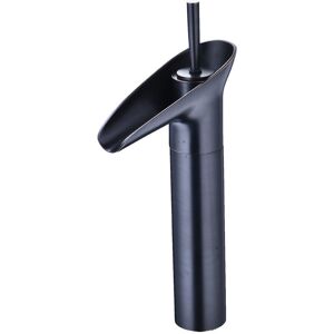 Linghhang - Bathroom Faucet, Waterfall Faucet Black Retro Single Lever Basin Mixer Tap Sink Faucet, Brass Countertop High Bathroom Faucet Hand Wash