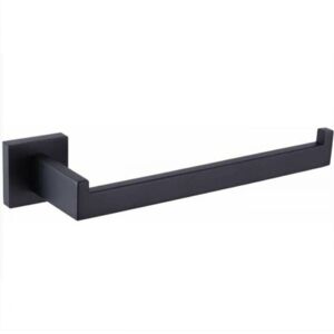 Linghhang - Bathroom Hook Matte Black Towel Rack for Bathroom Stainless Steel Towel Ring Heavy Duty Towel Holder Stand