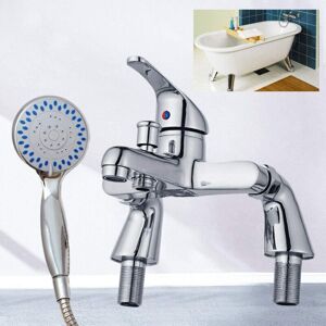 Dayplus - Bathroom Monobloc Basin Sink Mixer Tap Bath Filler Shower Hand Held Set Chrome