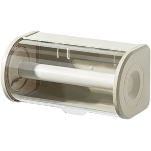 TLILY Bathroom Paper Towel Organizer Large Roll Wall Mount Holder with Clear Dustproof Cover Modern Tissue Dispenser Storage a