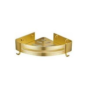 ZVD Bathroom Shelf Shower Caddy Organizer Bath Shampoo Holder Wall Mounted Adhesive Corner Shelf (Gold)