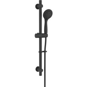 Croydex - Nero 3 Function Shower Set Matt Black Includes Hose, Riser Rail & Shower Head