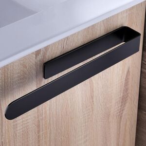 Tinor - Bathroom Towel Bar Black Stainless Steel Towel Bar Adhesive Towel Holder, 37cm