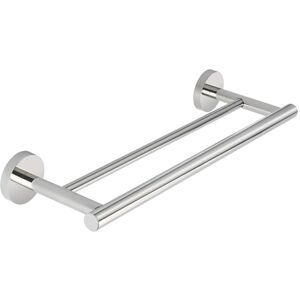 Linghhang - Bathroom Towel Rack Double Bars Towel Ring Wall Mounted, Polished Chrome Towel Holder SUS304 Stainless Steel Wall Mounted Length