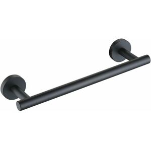 Dewdat - Bathroom Towel Rack Wall Mounted Adhesive Towel Rack 30cm SUS304 Stainless Steel Matte Black Towel Rack
