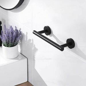 ZVD Bathroom Towel Rack Wall Mounted Towel Holder 40cm Stainless Steel SUS304 Towel Rack Matte Black - Black