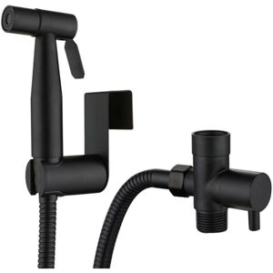 Cyslmuk - Bidet Sprayer, Bathroom Shower, Hand Held Shower, Complete Set Black, Black