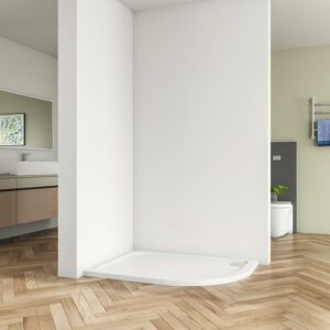 Biubiubath - 1200x900x30mm Offset Quadrant Walk in Shower Enclosure Stone Tray Right Side