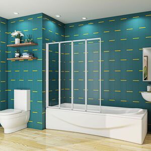 Biubiubath - 4 Fold Folding Bath Shower Screen Panel 1000x1400mm