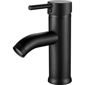 Tinor - Black Bathroom Faucet, Single Handle Bathroom Sink Faucets, Adjustable Hot and Cold Sink Faucet, Basin Mixer Tap with Ceramic Spool