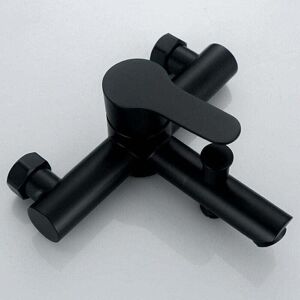 Ymyny - Black Bathtub Shower Faucet Stainless Steel Bathroom Bath Shower Faucet Shower Head Wall Mounted Mixer Tap mumu