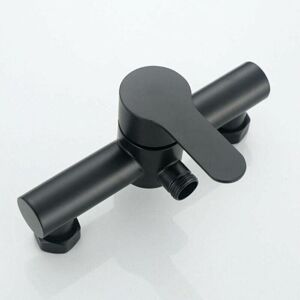 Cyslmuk - Black Bathtub Shower Faucet Stainless Steel Bathroom Bathtub Shower Faucet Shower Head Wall Mounted Mixer Tap