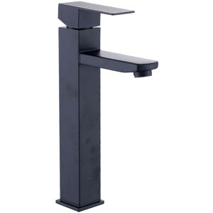 Tonchean - Black faucet high spout single hole high basin mixer basin faucet with copper mixer hot and cold water mixer bathroom