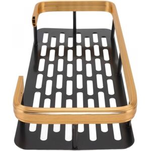 Cyslmuk - Black gold shower shelf, suitable for bathroom, bedroom, kitchen, aluminum alloy bathroom shelf