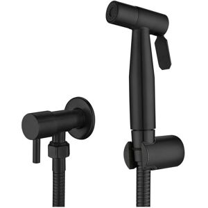 Gotrays - Black Handheld Bidet Sprayer Toilet Faucet Stainless Steel Cold Bathroom Spray Set