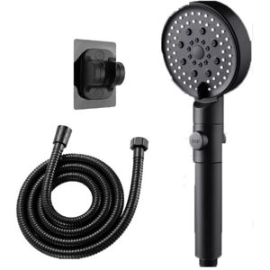 Csparkv - Black) High Pressure Shower Head, Detachable Shower Head 6 Modes Water Shower Head, Shower Head with 1.5m Hose and Holder