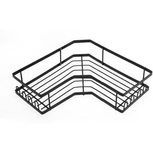 Linghhang - Black Shower Shelf, Corner Bathroom Shelf, No Drilling Stainless Steel Shelf with Adhesive Storage