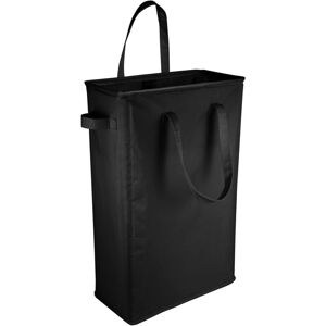 Linghhang - Black Slim Laundry Basket, 39x19x62.5CM, Portable Laundry Hamper with Long Handles, Folding Laundry Baskets and Narrow Rectangular