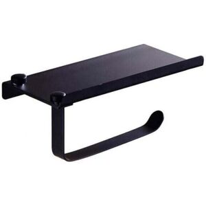 YMYNY Black Stainless Steel Toilet Paper Holder Wall Mounted Telephone Holder for Toilet Bathroom mumu