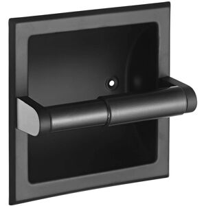 LINGHHANG Black Toilet Paper Holder Recessed Stainless Steel Paper Roll Holder for Toilet Bathroom Kitchen