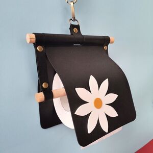 LINGHHANG Black Toilet Paper Holder-Rustic Wall Mount with Push Holder Hook Toilet Paper Roll Holder for Bathroom/RV/Camp/Farmhouse Dustproof Decorative Toilet