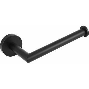 DEWDAT Black Toilet Roll Holder, Wall Mounted Toilet Paper Holder for Bathroom, Sus 304 Stainless Steel, Wc Toilet Paper Holder (Matte Black)