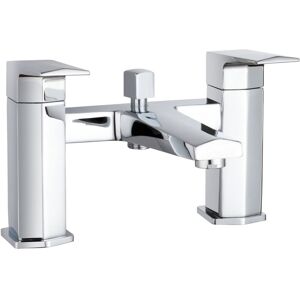 BALTERLEY Deck Mount Square Bath Shower Mixer Tap with Kit - Chrome