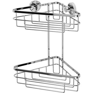 Croydex - Flexi Fix Rust Free 2 Tier Corner Showe Caddy Basket - Brockham