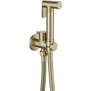 Ikodm - Brushed Gold Toilet Sprayer Kit Wall Mounted Bidet Toilet Sprayer Brass Handheld Bidet Sprayer High Pressure Handheld Bidet Sprayer Kit for