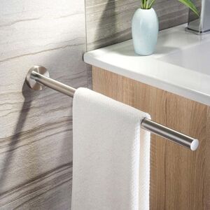 Ikodm - Brushed Stainless Steel Towel Rack, Bathroom Towel Holder, Wall Mounted Towel Rack (40cm) - RWTowel Rack