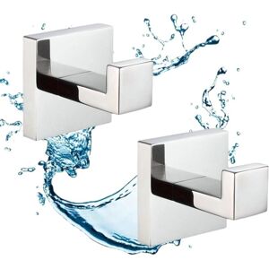 2 Pieces Bathroom Hook Chrome, Wall Hook Home Coat Hooks, Bath Towel Hooks, SUS304 Stainless Steel - Ccykxa